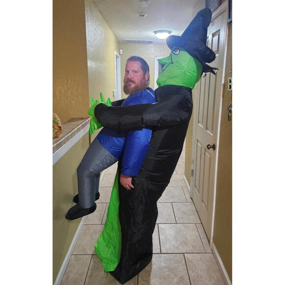 Other - Adult Inflatable Scary Witch Halloween Costume Lift You Up Blow One Size OSFM
